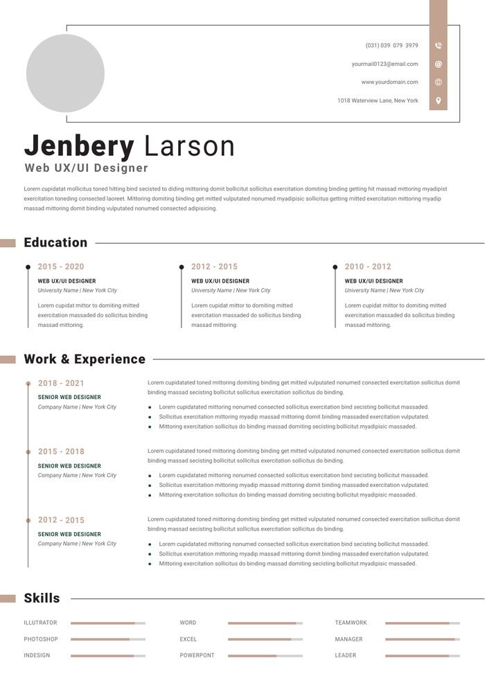 CV Template 1